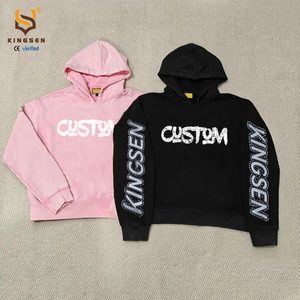 ผู้ผลิตเสื้อฮู้ดดี้สไตล์ Y2K พิมพ์โลโก้ตามสั่ง ประดับด้วยคริสตัล คุณภาพสูง เนื้อผ้าหนา สำหรับผู้ชาย - Product Image 1