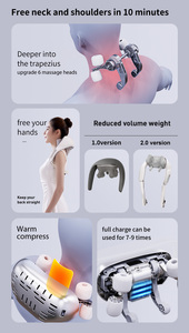 OEM syal pemijat leher dan bahu, Selendang listrik untuk tubuh, alat pijat otot penghilang panas dan nyeri - Product Image 5