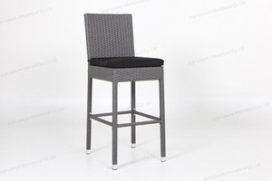 Leisure 3pcs Modern Steel Frame Rattan Outdoor Dining Furniture Patio <b>Bar</b> Set With <b>Table</b> Chairs for Hotel Park & Courtyard - Product Image 4