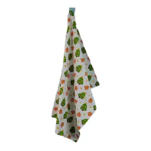 Custom Cotton Linen Tea Towels Reusable Roll Hand Towel Set Plain Kitchen Dish Towels For Christmas