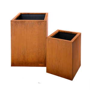 Modern Black <b>Rectangular</b> Planter Box Outdoor Garden <b>Plant</b> <b>Pot</b> for Flower Green <b>Plant</b> Minimalist Design Powder Coated Finish - Product Image 4