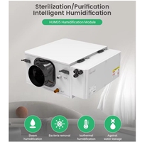Humidificateur mural carré à économie d'énergie pour la maison, dispositif ERV, humidification haute efficacité pour utilisation en sous-sol, débit d'air de 350 m³/h