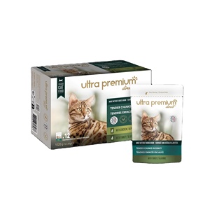 Nourriture humide pour chats Qualité garantie Ingrédients purs, poulet et dinde en morceaux tendres en sauce - Product Image 1