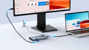 Base de Conexión USB-C con Fuente de Alimentación, 11 <span class=keywords><strong>Puertos</strong></span>, Hub USB-C 2 en 1 para 2x 4K 60Hz, 3 USB 3.0 10Gbps, 2 para 100W PD, Gigabit Ethernet - Product Image 6