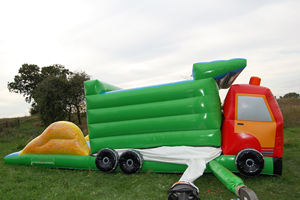 Glissière gonflable de voiture à benne basculante géante de nouveau chantier de construction, maison de rebond de camion de construction 2025 énorme glissière de camion à benne basculante - Product Image 2