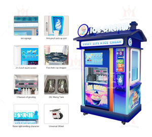 Machine à crème glacée commerciale à 3 saveurs-<span class=keywords><strong>24h</strong></span> sans surveillance, nettoyage automatique, distributeur automatique de collations à haut ROI pour la crème glacée - Product Image 2