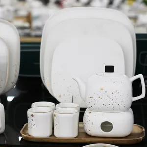 Высокое качество, оптовая продажа, дешевая керамическая круглая Свадебная кружка на заказ, китайский чай, пакистанский набор посуды