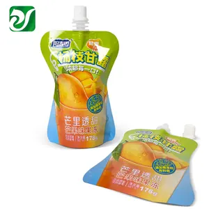 أكياس بلاستيكية من دوي باك لتعبئة المشروبات والمانجو بشكل مستقيم آمنة على الغذاء أكياس لعصائر الفاكهة بتصميم مخصص