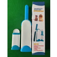 Brosse réutilisable de luxe pour enlever les poils d'animaux, rouleau électrostatique double face pour l'élimination des poils de chat, peigne pour salle de bain