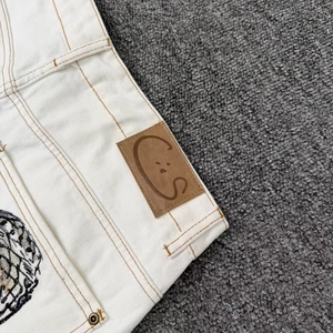 Vêtements de créateur DER White Masked Goddess, pantalon en coton brodé, streetwear pour hommes, <span class=keywords><strong>jeans</strong></span> Derschutze - Product Image 5