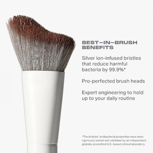 5pcs Double Ended Makeup <b>Brush</b> Set White Handle Custom Logo 2 in 1 Soft Synthetic Bristle Face Eye Cosmetic Makeup <b>Brushes</b> - Product Image 4