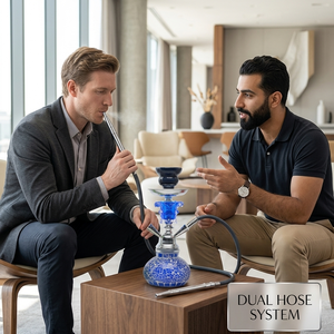 Chicha arabe en verre ronde de petite taille, ensemble complet de chicha en verre de qualité supérieure avec accessoires, <span class=keywords><strong>prix</strong></span> de gros - Product Image 3