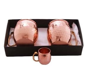 Tasse à mule martelée en cuivre Capacité de 500ml Baril de bière en métal Tasse à mule artisanale - Product Image 6