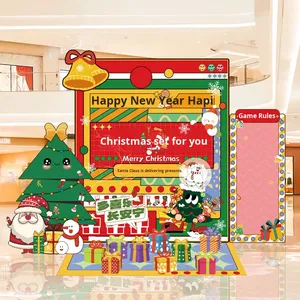 China Made Christmas Decorations Scene Setup Kindergarten Mall Ball Toss Blind <b>Box</b> Game Display Background Wall KT Board - Product Image 3