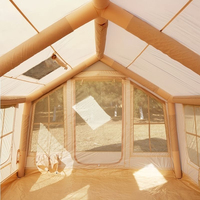 Grande tente gonflable familiale Oxford quatre saisons, imperméable, portable, pour 8 à 10 personnes, installation automatique, pour les voyages et les pique-niques