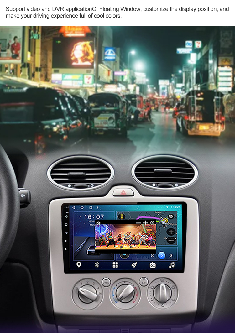 9 Inch Android Car Player For Ford Focus Exi AT 2004 2005 2006 2007 2008 2009 2010 2011 GPS Navigation Radio multimedia