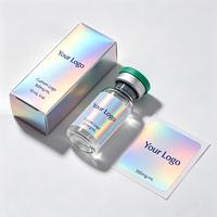 Boîte en papier personnalisée pour flacon/bouteille de 3 ml/5 ml/10 ml avec étiquette/autocollant pour flacon, conception gratuite, impression holographique ODM et OEM