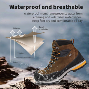 Hanagal Factory OBM ODM <span class=keywords><strong>Scarponi</strong></span> da Trekking Personalizzati per <span class=keywords><strong>Uomo</strong></span>, <span class=keywords><strong>Impermeabili</strong></span>, per Escursioni All'aperto - Product Image 5