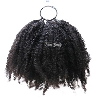 Vmae Cheveux Humains Vierges Bruts Afro Kinky Bouclés Profonds, Extensions de Cheveux Humains pour Tresses au Crochet, Style Burmese Miracle Knots et String Feather