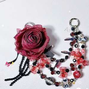 Light Luxury Shiny Butterfly <b>Beaded</b> <b>Phone</b> Strap, Heavy Craft Short Wrist Bag Charm, Unique Design Decorative <b>Chain</b> - Product Image 4