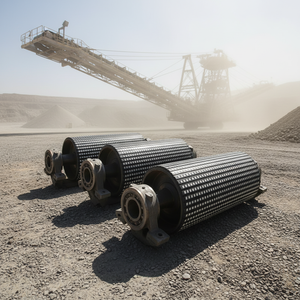 Polea transportadora de cemento y piedra Huadu, tambor resistente al desgaste con revestimiento, certificado ISO/CE, placa metálica, rodamiento de bolas OEM, ancho de banda - Product Image 3