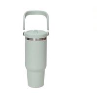 Gobelet isotherme de 40 oz avec poignée, double paroi en acier inoxydable, cadeau d'entreprise, bouteille d'eau sous vide, logo personnalisé pour gobelet de sport