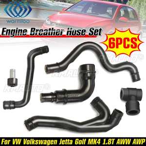 Juego de 6 Mangueras de Respiración del Cárter del Motor Negras para VW Jetta Golf MK4 1.8T AWW AWP 1999-2003 - Product Image 1