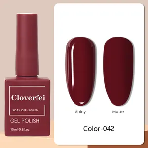 Cloverfei 2024 New Kiss Red Highly Pigmented Gel Polish 15ml Uv Gel Polish Set 60 Colour