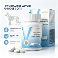 Suplemen Perawatan Sendi Kolagen Glukosamin Kondroitin Hiu Waylemo untuk Anjing Kucing Vitamin Hewan Peliharaan OEM Label Pribadi