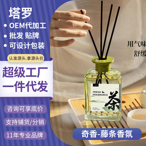 Fresh Fragrance <b>Tea</b> Reed <b>Diffuser</b> Set 100Ml Alcohol Free Long Lasting Scent For Home Bathroom Toilet Air Freshener - Product Image 5