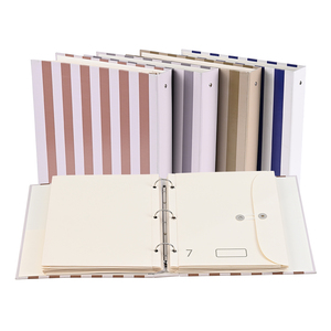 מחברת כריכה עם <span class=keywords><strong>4</strong></span> טבעות, דפי נייר ניתנים להתאמה אישית בגודל A4 עם כיס כפול פנימי, יומן דפים נשלפים, תיקיית קבצים, מארגן מסמכים, נייר בהתאמה אישית - Product Image 3