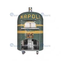 Four à pizza à double alimentation (bois et gaz) avec base rotative en pierre, pour usage commercial