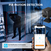 Kamera Keamanan Mini 4G 2K PIR 950nm Tanpa Cahaya IR Tak Terlihat Penglihatan Malam Cerdas Kamera CCTV Kamera Keamanan Rumah