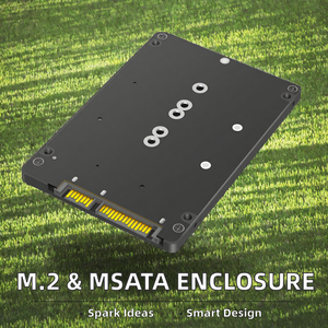 Boîtier adaptateur SSD M.2 SATA 2-en-1 Welltop NGFF Key-B MSATA SATA3 en plastique, convertit les SSD M.2 en boîtiers HDD 2,5 pouces, modèle 001 - Product Image 3