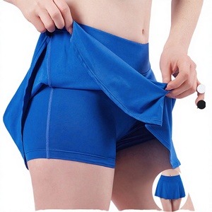 Falda Corta de Yoga con Efecto Levanta Glúteos, de Secado Rápido, Transpirable, de Poliéster y Spandex, <span class=keywords><strong>para</strong></span> <span class=keywords><strong>Tenis</strong></span>, Entrenamiento Deportivo, Bádminton, <span class=keywords><strong>para</strong></span> <span class=keywords><strong>Mujer</strong></span>, Talla 2XL - Product Image 1