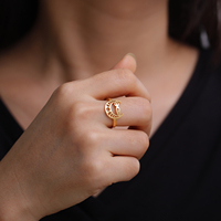 Anneau de Phase de Lune en Acier Inoxydable Croissant Creux Wiccan Spirale Lune Bague Femme Mythologie Amulette Païenne Bijoux Cadeaux