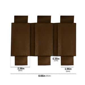 Porte-chargeurs triple en nylon, accessoire pour gilet tactique, rangement suspendu, fonction de sécurité, étuis en cuir pour CS sur le terrain - Product Image 3