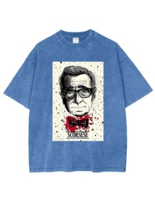 Director <span class=keywords><strong>Martin</strong></span> Scorsese Camisetas Verano 100% Algodón Hombro caído Cuello redondo Peso pesado Lavado ácido - Product Image 2