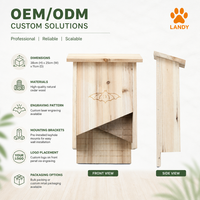 Nichoir à chauves-souris en bois massif naturel pour l'extérieur, sanctuaire pour chauves-souris, décoration de jardin écologique