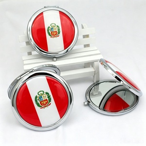 Espejo de maquillaje compacto plegable con diseño de la bandera de Venezuela, redondo y cuadrado, para sublimación, para bolso o viaje. - Product Image 2