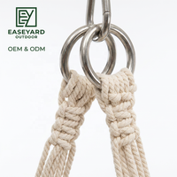 Fauteuil suspendu en macramé à franges bohèmes, chaise en coton - Meubles de jardin pour l'intérieur et l'extérieur