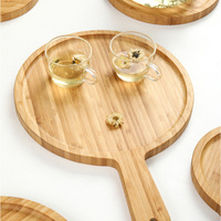 Pagaie à pizza en bois bambou naturel, de haute qualité, en bois, bambou, 1 pièce