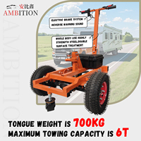 Chariot électrique pliable AMBITION 800W pour remorques, capacité 6 tonnes, 5 roues, pour remorquer voitures et bateaux