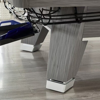 Table de billard de luxe moderne ODM/OEM avec 8 boules, pieds en bois massif, retour automatique, ardoise commerciale, pour snooker et billard, neuve