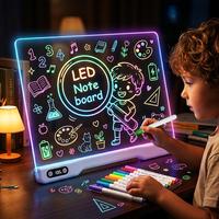 Tableau effaçable à sec en acrylique, portable, alimenté par batterie, panneau lumineux néon, promotion en magasin, menu lumineux
