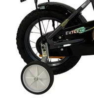 Vélo Enfant Monovitesse en Acier avec Frein à Pied et Porte-Bagages Arrière 14 pouces, Nouveau Design Flourish, Pédalier Ordinaire pour Entraînement Garçons et Filles