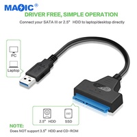 Accesorios de Computación, Cable Adaptador USB 3.0 a SATA para Disco Duro SATA III de 2.5 Pulgadas con Blindaje Trenzado y Velocidad de 5Gbps
