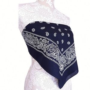 Summer Fashion Soft Breathable Comfortable Custom Paisley Printed Strapless Tube Crop Top Bandana Shirt - Product Image 3