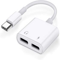 Adaptateur 2-en-1 double Type C vers Type C répartiteur audio de charge Hub USB C pour ordinateur portable et téléphone-Compatible avec pour Samsung et iPhone