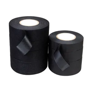 Furry black insulating genuine electrical cloth automotive polyester pet fleece wire harness tape